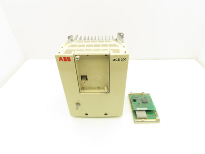 ABB ACS201-1P6-3-00-10 ACS 200 AC VFD Drive 1HP 480V 3PH Broken Cover