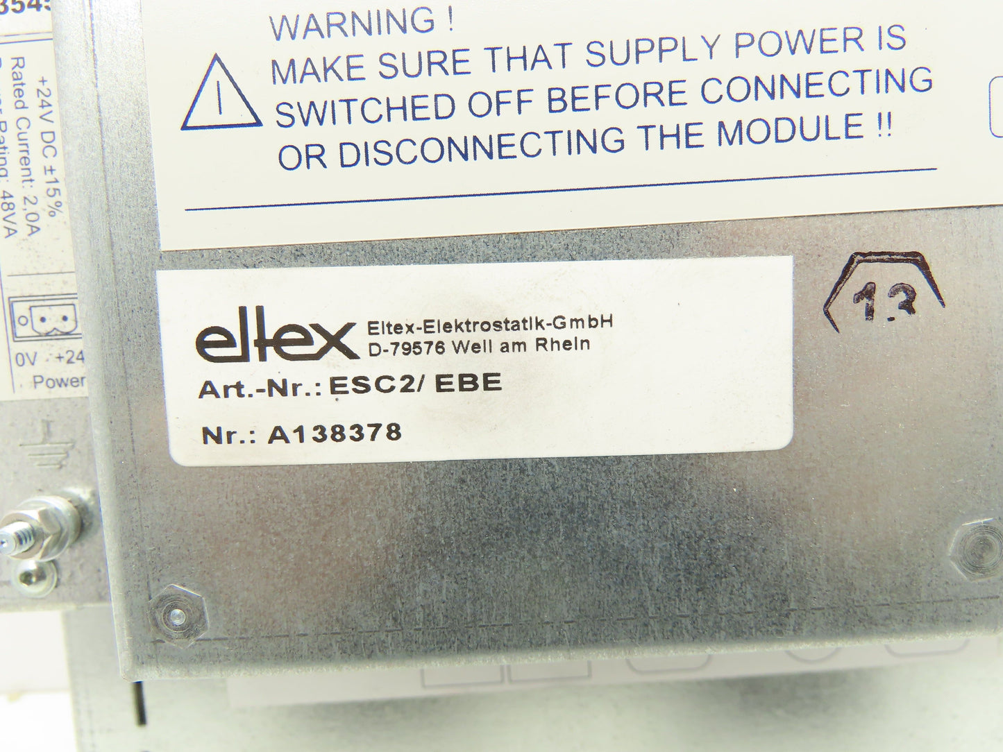 Ellex Lauer ESC2/EBE HMI Operator Touch Panel PC Windows Embedded 12"