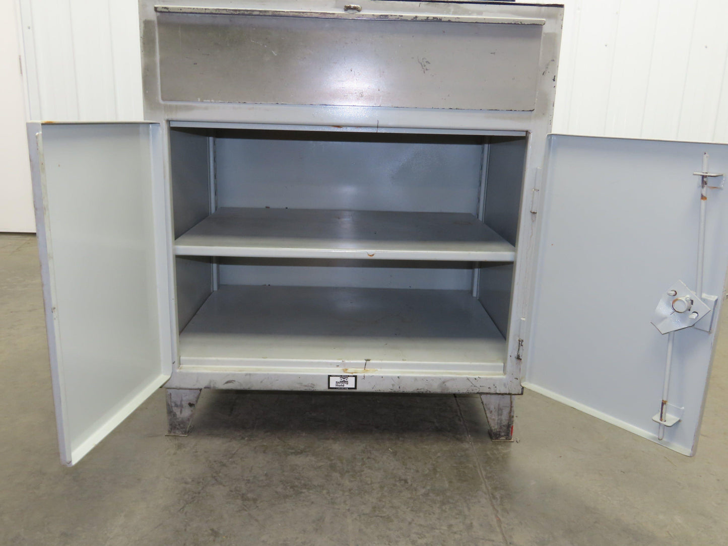 Strong Hold Extreme Duty 12 GA Shop Desk 1 Drawer Riser Shelf 36x28x54"