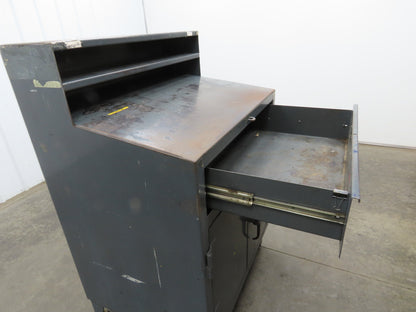 Strong Hold Extreme Duty 12 GA Shop Desk 1 Drawer Riser Shelf 36x28x54"