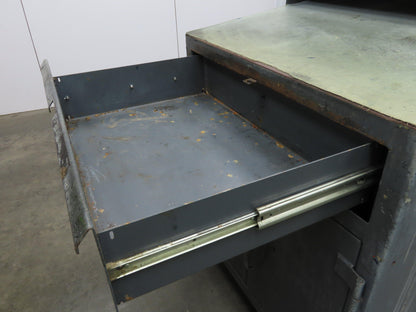 Strong Hold Extreme Duty 12 GA Shop Desk 1 Drawer Riser Shelf 36x28x54"