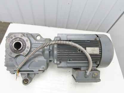 Sew Eurodrive KA77TDV160M4 Gearmotor 15Hp 230/460 3PH 129rpm 13.5:1 Hollow Shaft