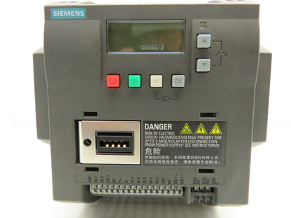 Siemens 6SL3210-5BB21-1UV0 Sinamics Variable Frequency Drive VFD 1.5Hp 240V 1Ph