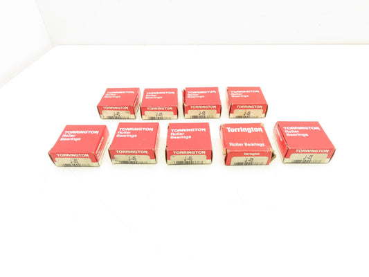 Torrington J-45 Needle Roller Bearing 1/4" Bore 7/16" OD Lot of 9