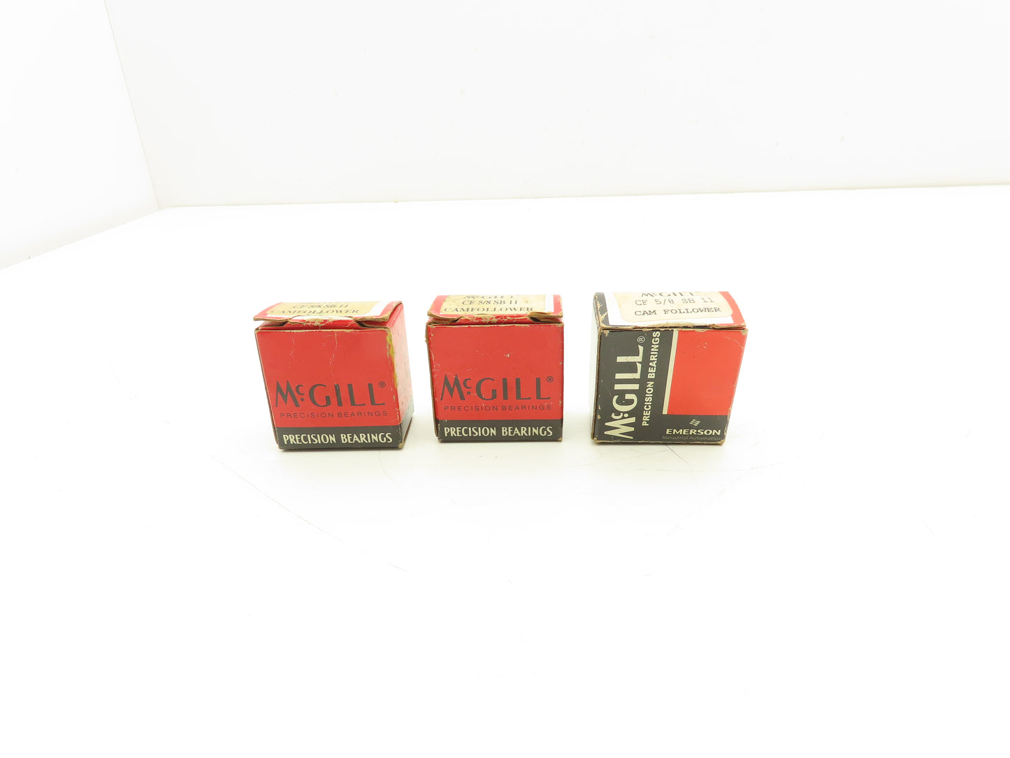 McGill CF-5/8-SB-11 Crowned Cam Follower 5/8" Roller Dia 1/4" Stud Dia Lot of 3