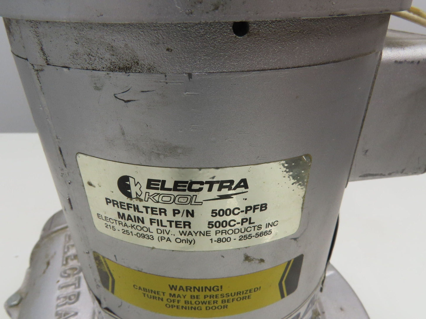 Electra-Kool 500C-PL Filter Enclosure Blower Fan 4" Inlet 230/460V 3PH 56C