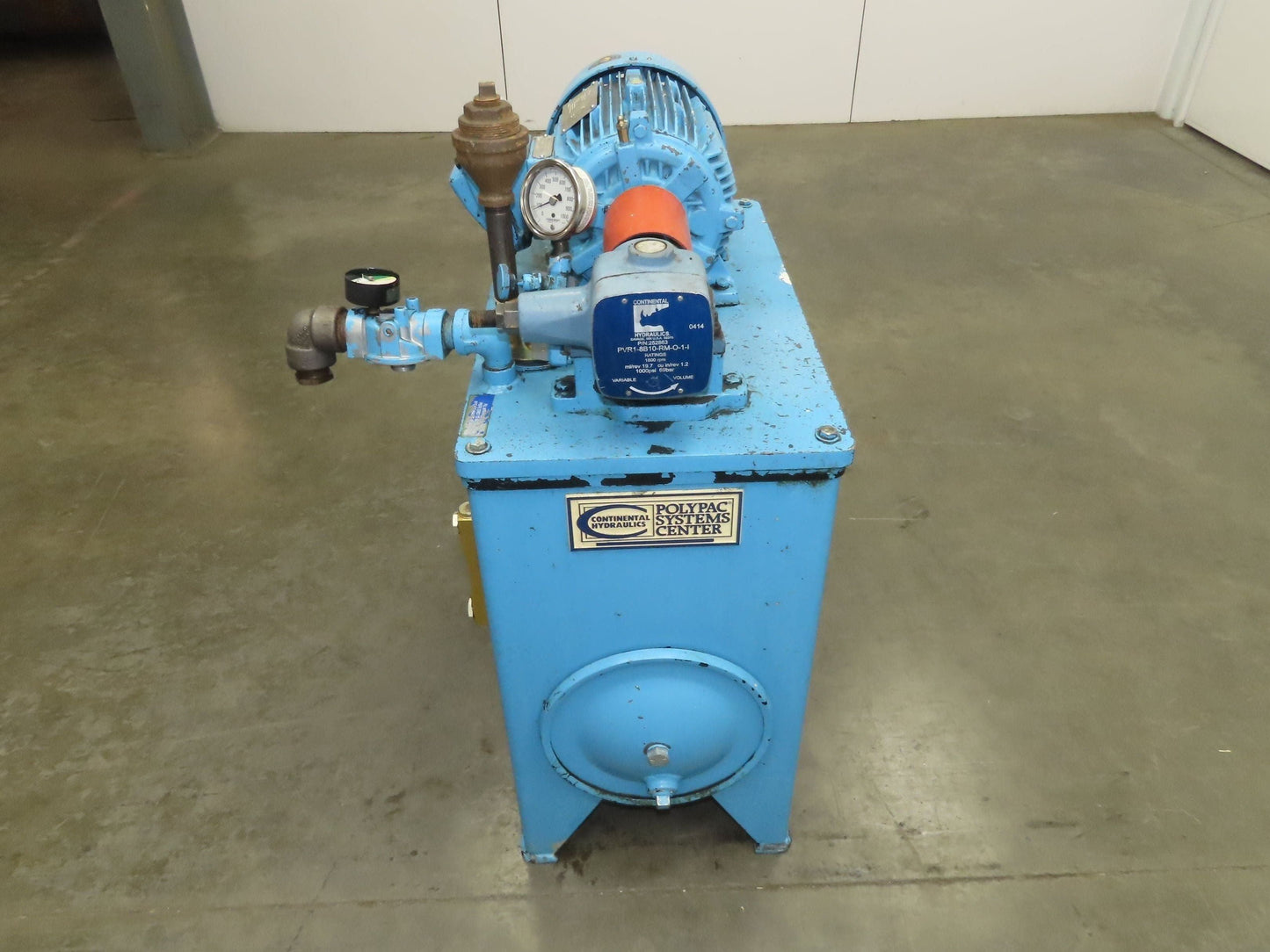 Continental PVR1-8B10-RM Hydraulic Power Unit 20 Gal 9 GPM 1000 PSI 5Hp 460V