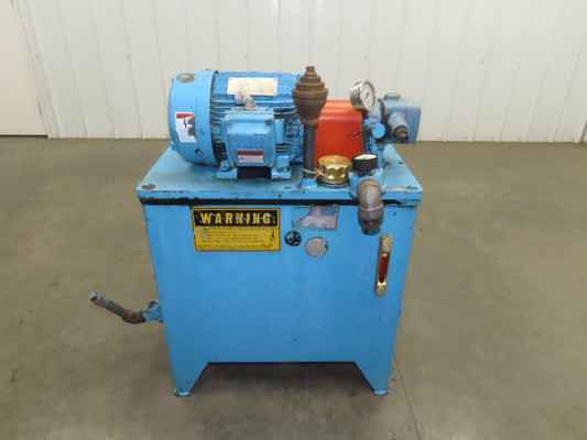 Continental PVR1-8B10-RM Hydraulic Power Unit 20 Gal 9 GPM 1000 PSI 5Hp 460V