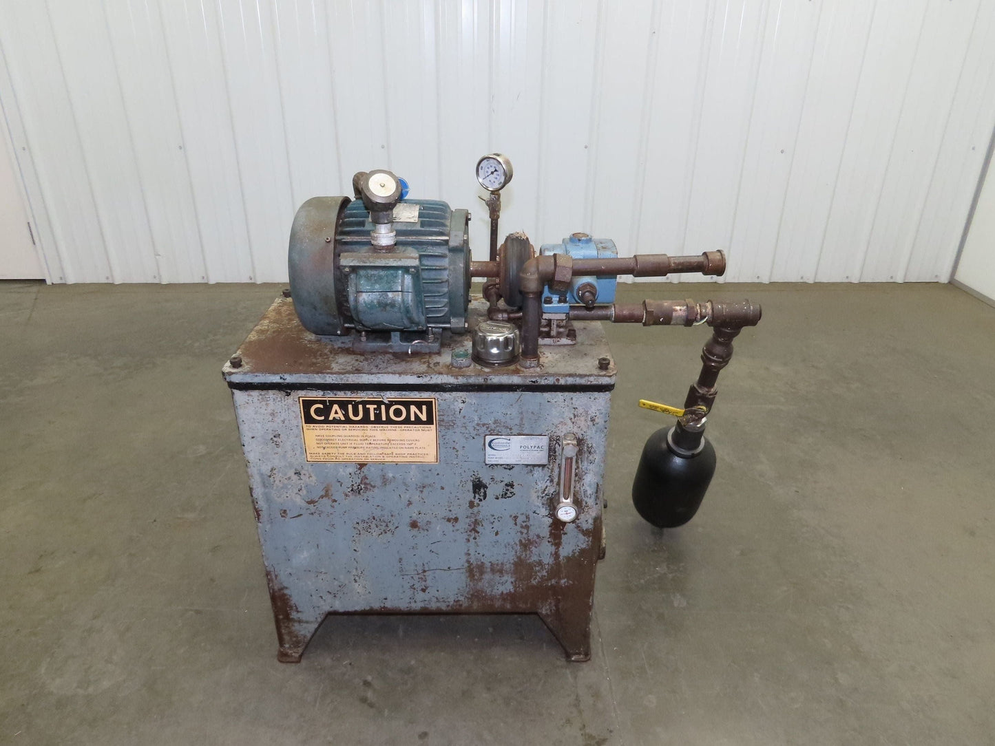 Continental PVR1-8B10-RM Hydraulic Power Unit 20 Gal 9 GPM 1000 PSI 3Hp 460V
