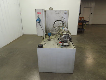 Herion Hydraulic Power Unit 10Hp 120 Gal 4500 PSI Denison Pump PV6-2R1C-C02