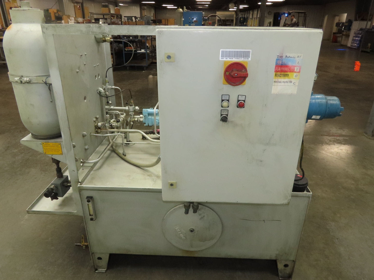 Herion Hydraulic Power Unit 10Hp 120 Gal 4500 PSI Denison Pump PV6-2R1B-C02