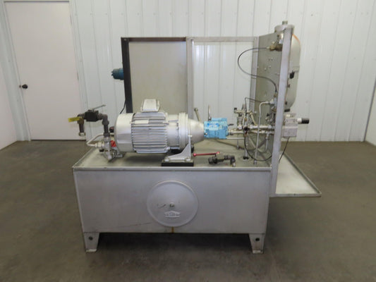 Herion Hydraulic Power Unit 10Hp 120 Gal 4500 PSI Denison Pump PV6-2R1B-C02