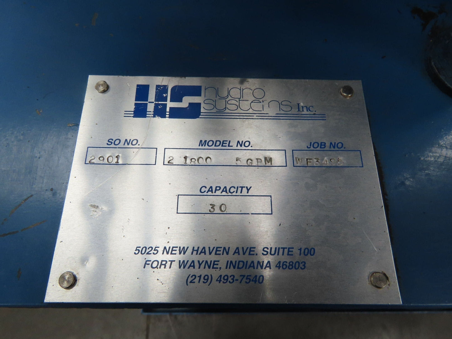 Vickers PVQ10 Hydraulic Power Unit 30 Gal 5 GPM 3000 PSI 2Hp 460V w/Oil Cooler