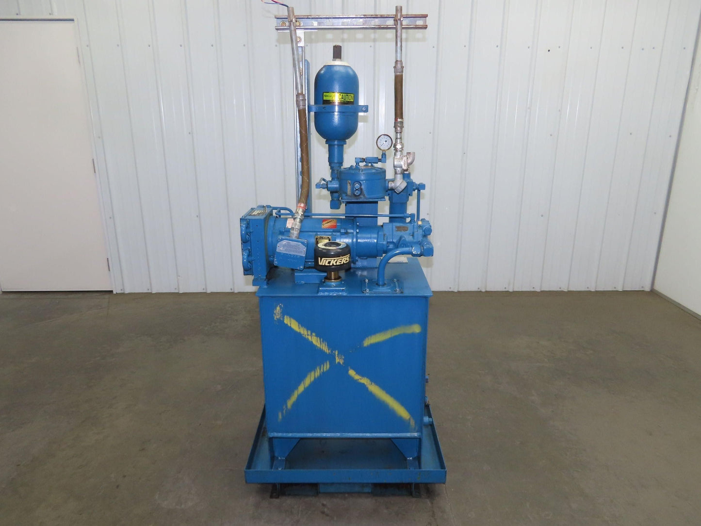 Vickers PVQ10 Hydraulic Power Unit 30 Gal 5 GPM 3000 PSI 2Hp 460V w/Oil Cooler