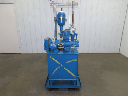 Vickers PVQ10 Hydraulic Power Unit 30 Gal 5 GPM 3000 PSI 2Hp 460V w/Oil Cooler