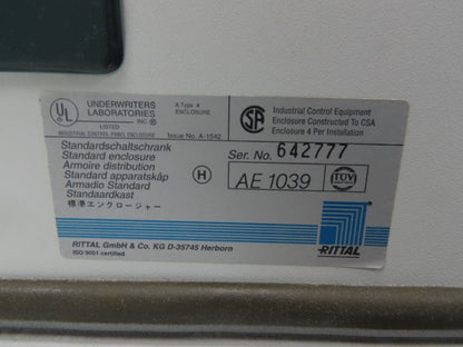Rittal AE1039 Steel Electrical Enclosure with Backplate 380x600x200mm 15x24x8"