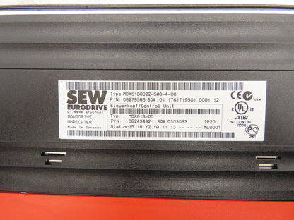 Sew Eurodrive MDX61B0022-5A3-4-00 Movidrive VFD Inverter Drive 3HP 2.2kW 3PH