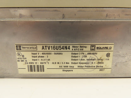 Square D/Telemecanique ATV16U54N4 Altivar 16 4 Hp AC Drive 460V 3PH 7.8A 460V