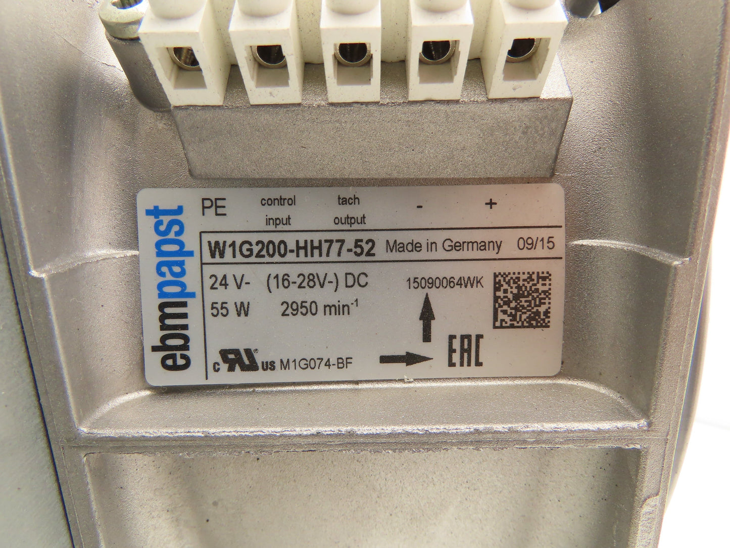 Hawa W1G200-HH77-52 Fan Filter Ventilation Unit 24V 55W 2950 RPM 8" Fan