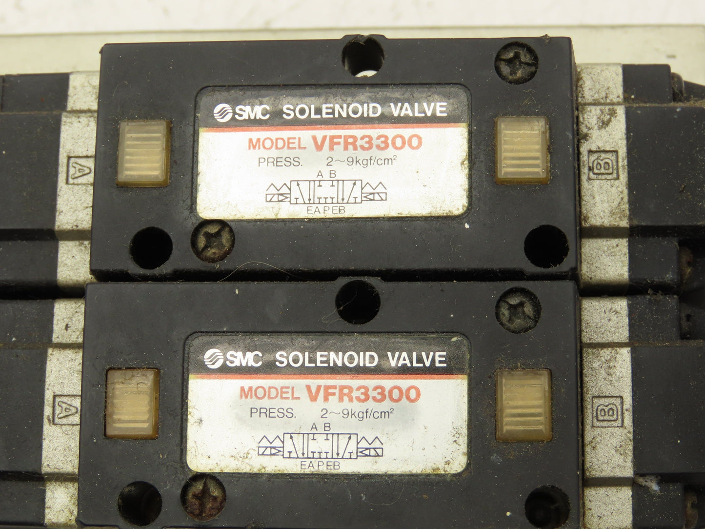 SMC VFR3300 Pneumatic Solenoid Valve Assembly Manifold 2 Double 24VDC