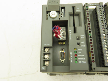 AEG/Modicon PC-A984-145 PLC CPU Processor Module 24VDC 14 Card Rack