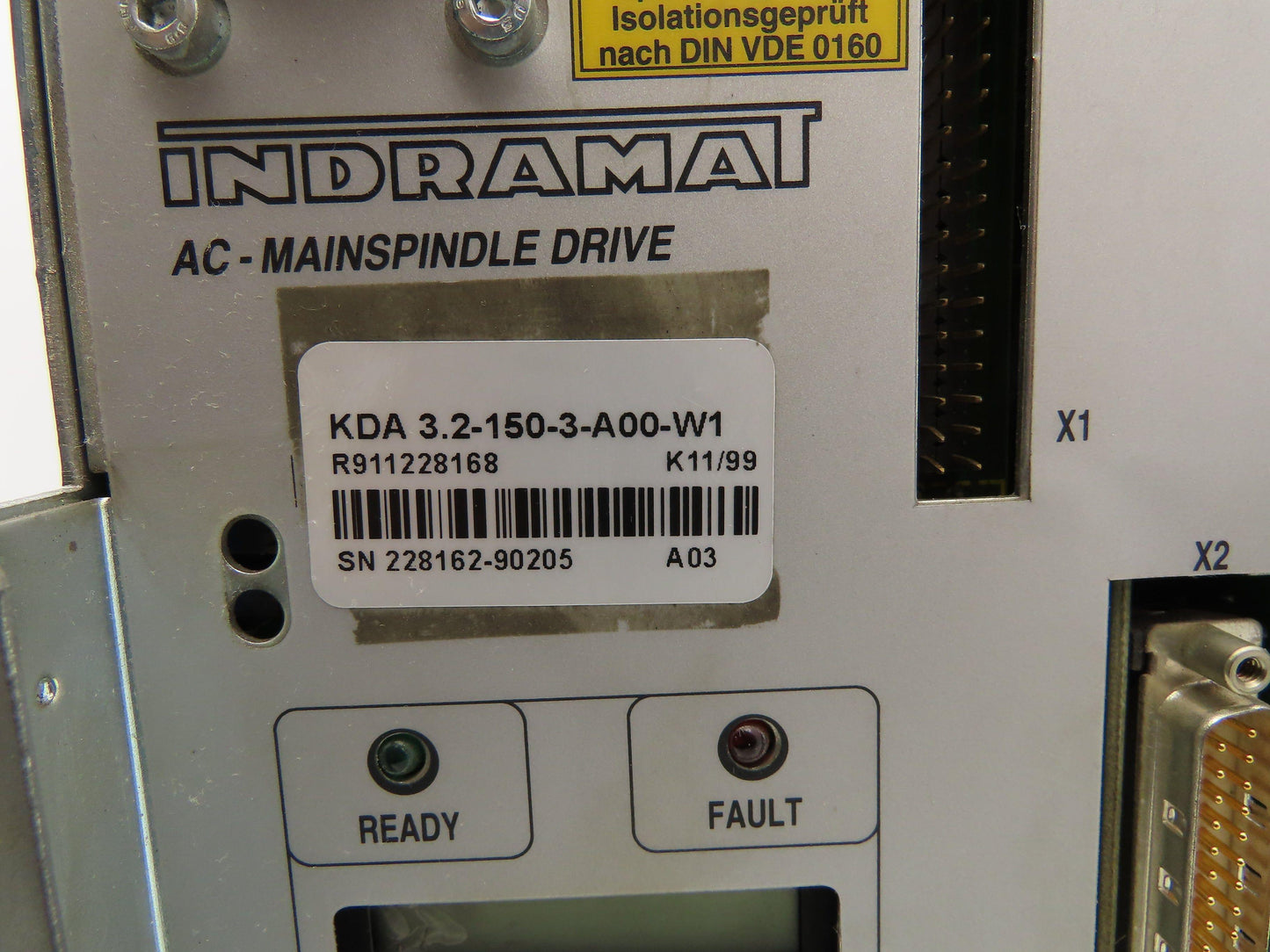 Indramat KDA 3.2-150-3-A00-W1 AC Main Servo Spindle Drive 150A 300V