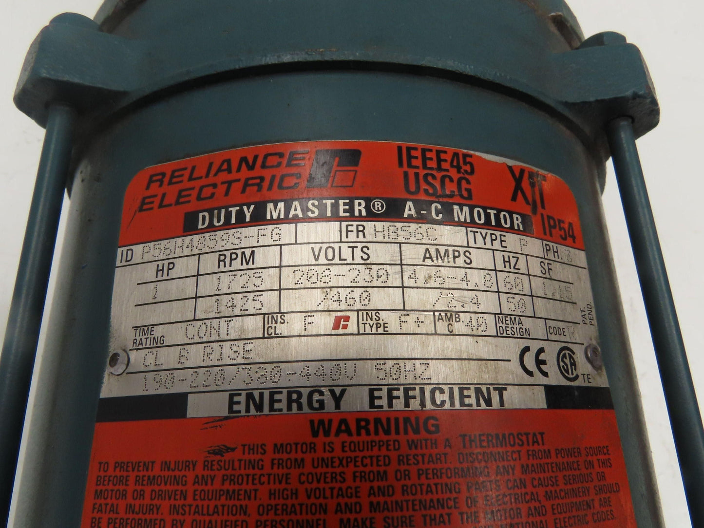 Reliance Dodge Tigear Gearmotor 1Hp 460V 3PH 15:1 Reducer 115 RPM Dual Shaft 56C