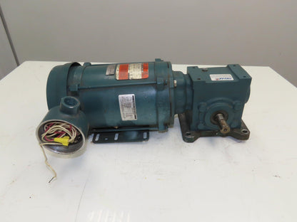 Reliance Dodge Tigear Gearmotor 1Hp 460V 3PH 15:1 Reducer 115 RPM Dual Shaft 56C