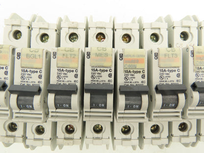 Merlin Gerin C60N Circuit Breaker 1 Pole 240V 15A-Type C Lot of 15