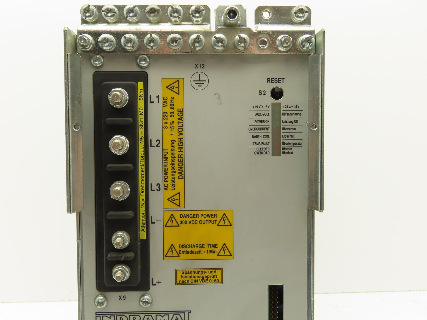 Indramat KDV 3.1-100-220/300-220 AC Main Servo Spindle Drive 100A 300V