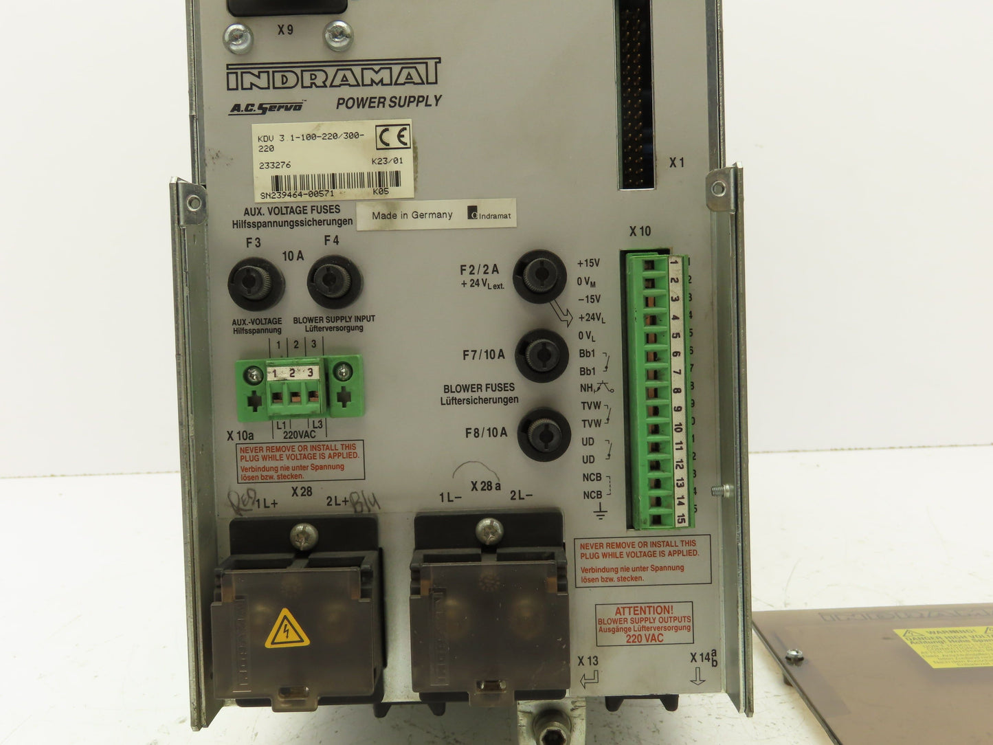 Indramat KDV 3.1-100-220/300-220 AC Main Servo Spindle Drive 100A 300V