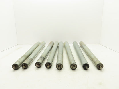 Curve Conveyor Tapered Roller 27"BF Galvanized Steel 7/16" Hex Axle  Lot of 8