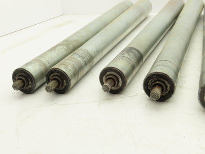 Curve Conveyor Tapered Roller 27"BF Galvanized Steel 7/16" Hex Axle  Lot of 8