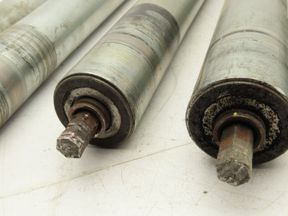 Curve Conveyor Tapered Roller 27"BF Galvanized Steel 7/16" Hex Axle  Lot of 8