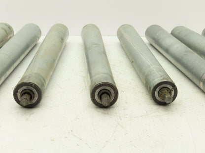Curve Conveyor Tapered Roller 21"BF Galvanized Steel 7/16" Hex Axle  Lot of 9