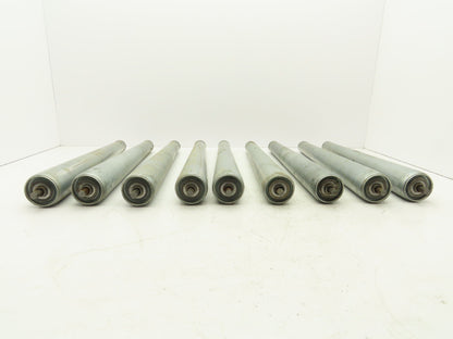Curve Conveyor Tapered Roller 21"BF Galvanized Steel 7/16" Hex Axle  Lot of 9