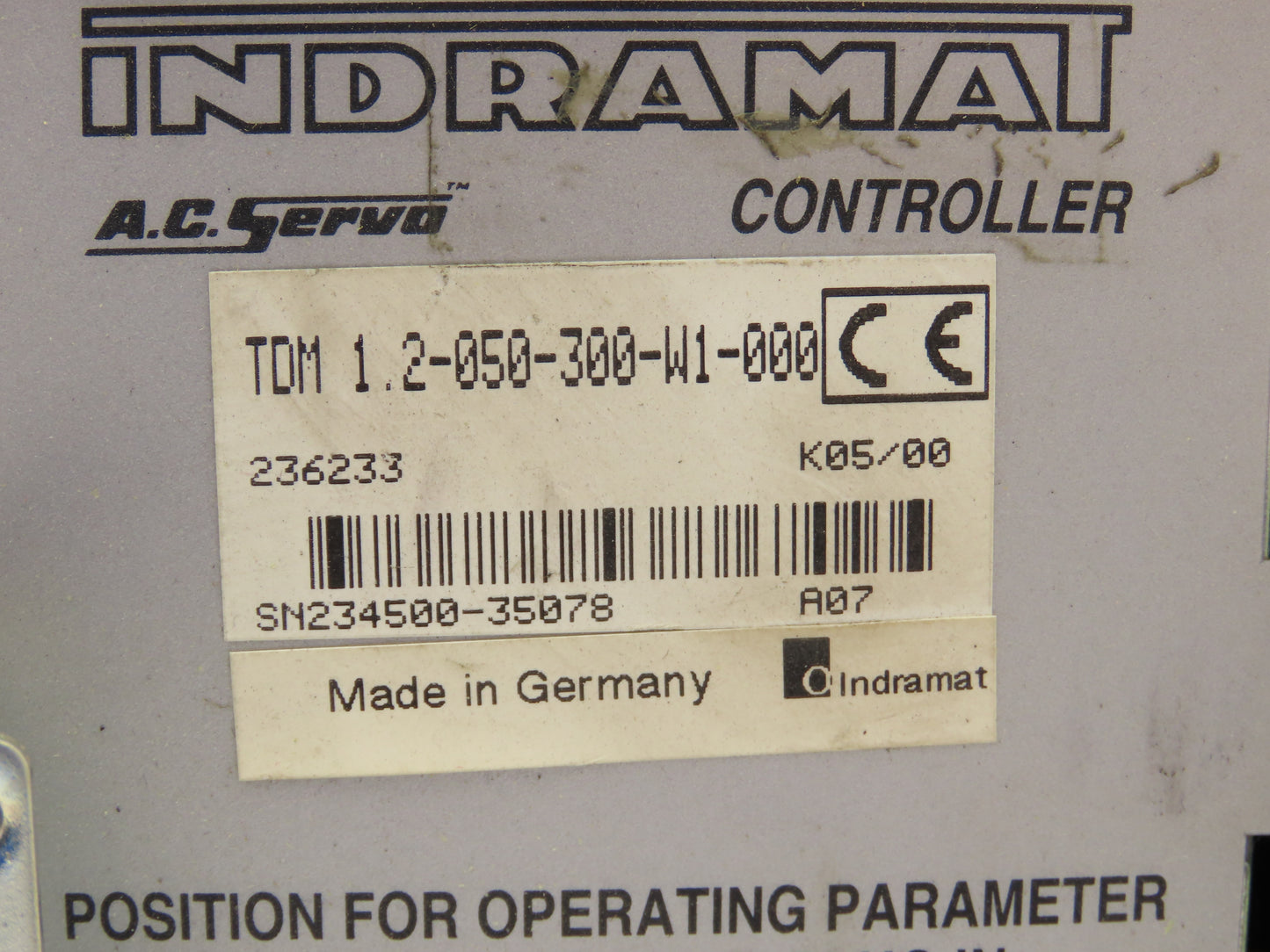 Indramat TDM 1.2-050-300-W1-0 AC Servo Drive Controller Unit
