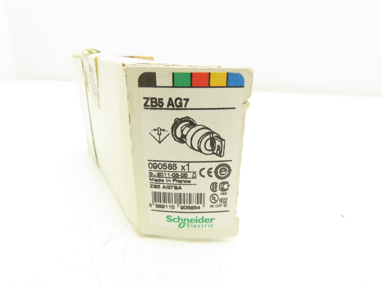 Schneider Electric ZB5AG7 Keyed Selector Switch 3-Position Spring Return 22mm