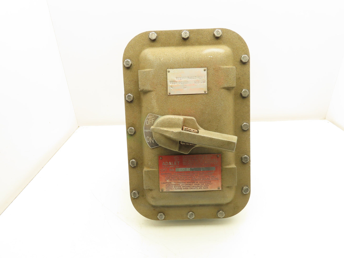 Adalet XCBA-N4-30D-N3-AS1-E Explosion Proof Circuit Breaker Switch Enclosure 30A