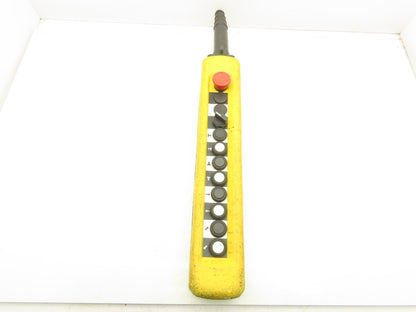 Telemecanique XAC-A12 Crane Hoist 12-Station Pushbutton Control Pendant 2-Speed