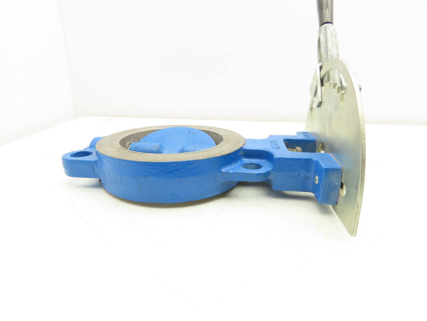 4" Wafer Style Steel Butterfly Valve Metal Seated with Handle