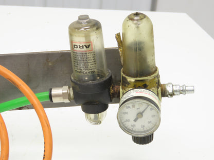 5" Wafer Style Steel Butterfly Valve 24V Pneumatic Solenoid Actuator Assembly