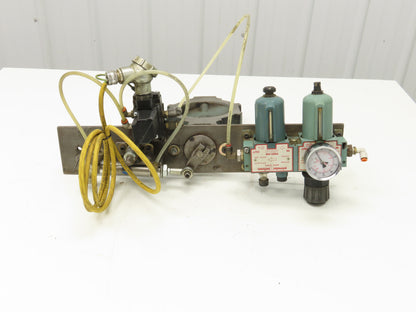 5" Wafer Style Steel Butterfly Valve 120V Pneumatic Solenoid Actuator Assembly