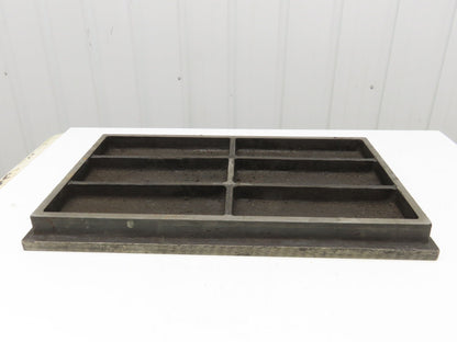 Cast Iron Layout Inspection Table Surface Plate 24"L 14.5"W 3/4" Machined Top