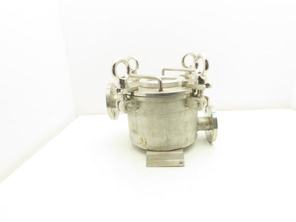 High Pressure Stainless Pot Basket Strainer Fluid Filter 1-1/4" Flanged Ports