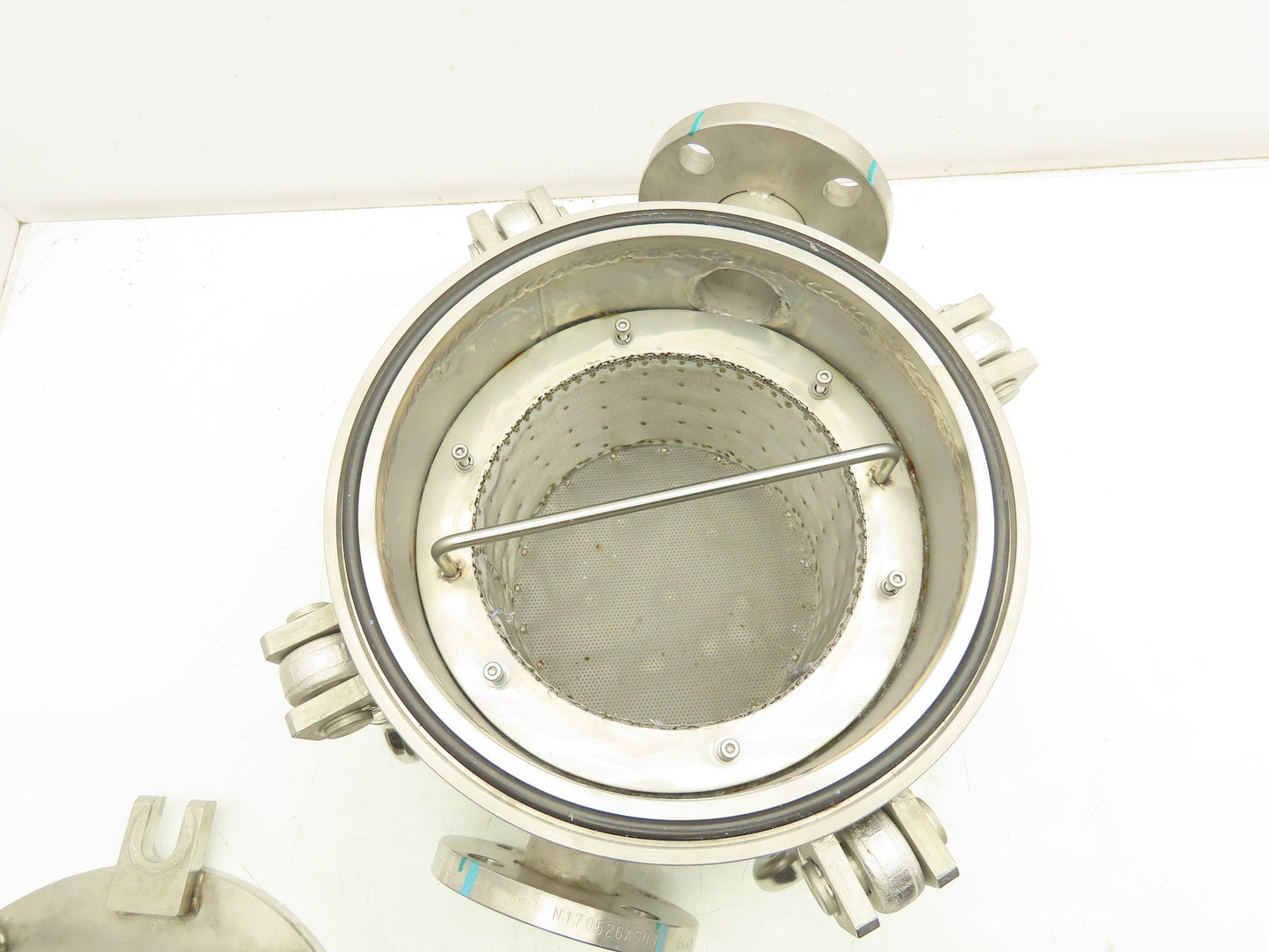 High Pressure Stainless Pot Basket Strainer Fluid Filter 1-1/4" Flanged Ports