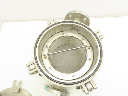 High Pressure Stainless Pot Basket Strainer Fluid Filter 1-1/4" Flanged Ports