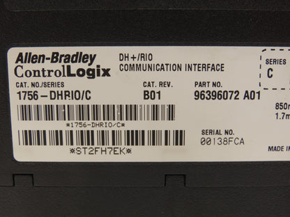 Allen Bradley 1756-DHRIO/C ControlLogix Communication Interface B01 24VDC