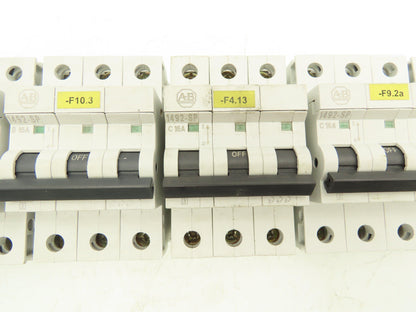Allen Bradley 1492-SP3B160 Mini Circuit Breaker 16A 3-Pole 277/480V 3PH Lot of 7