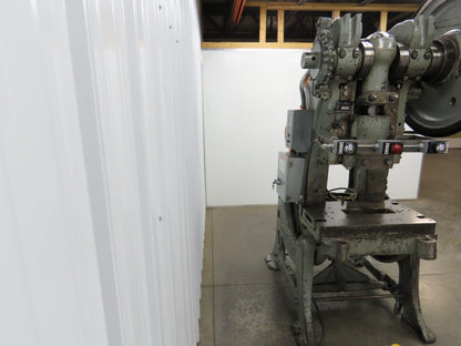 Johnson No 5 Mechanical OBI Punch Press 50 Ton 4" Stroke 10" Throat Bad Motor